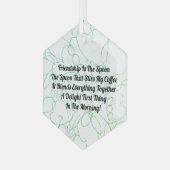 Freundschaft ist der Spoon Ornament Aus Glas (Vorderseite Links)