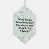 Freundschaft ist der Spoon Ornament Aus Glas (Vorderseite Rechts)