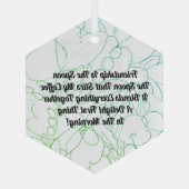 Freundschaft ist der Spoon Ornament Aus Glas (Rückseite)