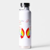 Freundschaft ist die BESTE FREUNDIN des Regenbogen Trinkflasche (Rechts)