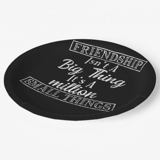 Freundschaft ist ein großes Ding Es_s eine Million Pappteller (Schrägansicht)