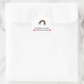 Freundschaft ist ein Regenbogen Runder Aufkleber (Tasche)