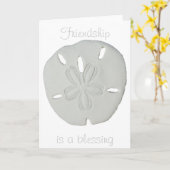 Freundschaft ist ein Segen-Sand-Dollar Karte (Gelbe Blume)