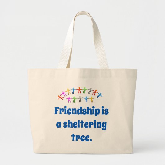 Freundschaft ist ein Sheltering Tree - Freundschaf Jumbo Stoffbeutel (Vorne)