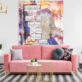 Freundschaft ist ein Single Soul Kunst auf überdac Leinwanddruck (Insitu (Wohnzimmer))