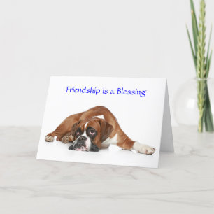 Freundschaft ist eine Glückwunschkarte für Boxer Karte