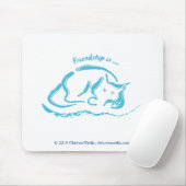 Freundschaft ist eine Katze Mousepad (Mit Mouse)