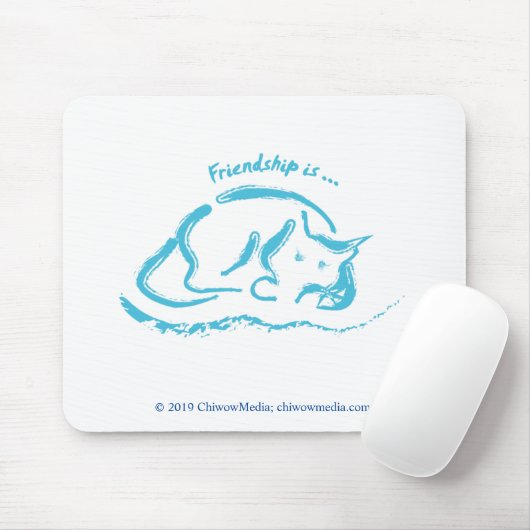 Freundschaft ist eine Katze Mousepad (Mit Mouse)