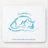 Freundschaft ist eine Katze Mousepad (Vorne)