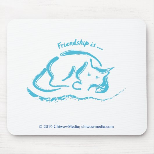 Freundschaft ist eine Katze Mousepad (Vorne)