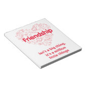Freundschaft ist eine Million Dinge niedliches Zit Notizblock (angewinkelt)