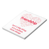 Freundschaft ist eine Million Dinge niedliches Zit Notizblock (Rotiert)