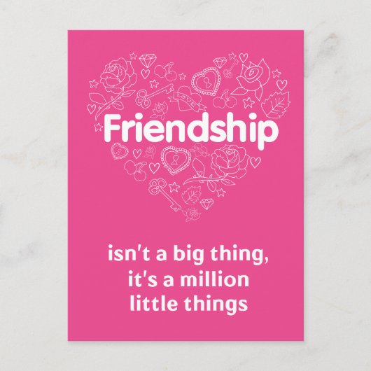 Freundschaft ist eine Million Dinge niedliches Zit Postkarte (Vorderseite)