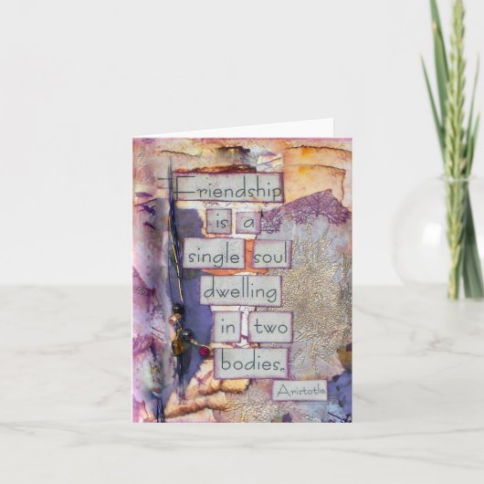 Freundschaft ist eine Single Soul Card Karte (Vorderseite)