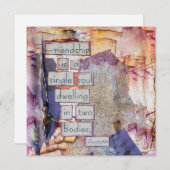 Freundschaft ist eine Single Soul-Flachkarte (Vorne/Hinten)