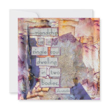 Freundschaft ist eine Single Soul-Flachkarte