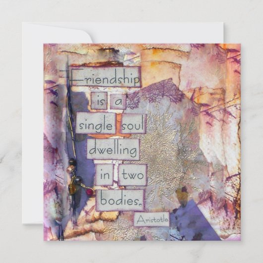 Freundschaft ist eine Single Soul-Flachkarte (Vorderseite)