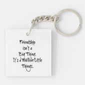 "Freundschaft ist kein großes Ding. Es ist.." herz Schlüsselanhänger (Rückseite)