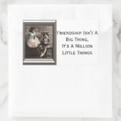 Freundschaft ist keine große Sache Rechteckiger Aufkleber (Tasche)