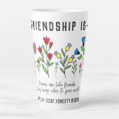 Freundschaft ist Loyalität, Vertrauen, Ehrlichkeit Milchtasse (Vorderseite)