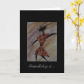 Freundschaft ist...Note Card Karte (Gelbe Blume)