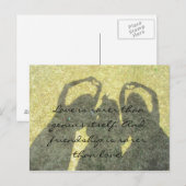 Freundschaft ist selten als Liebe Postkarte (Vorne/Hinten)