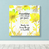 Freundschaft ist wie Pinkeln in den Hosen Leinwanddruck (Insitu (Holzboden))