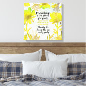 Freundschaft ist wie Pinkeln in den Hosen Leinwanddruck (Insitu (Schlafzimmer))