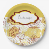 Freundschaft & Joy Yellow Roses Paper Teller (Vorderseite)