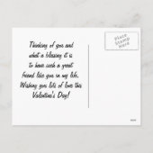 Freundschaft Kaffeekuchen Valentinstag Card Feiertagspostkarte (Rückseite)