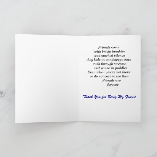 Freundschaft Karte (Innenseite)