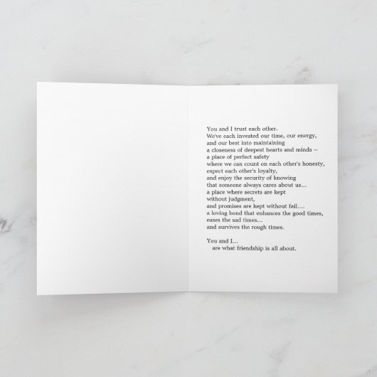 Freundschaft Karte (Innenseite)