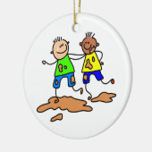 Freundschaft Keramikornament (Links)