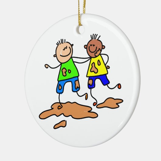 Freundschaft Keramikornament (Links)