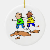 Freundschaft Keramikornament (Hinten)