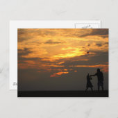 Freundschaft Kite Flying Postcard Postkarte (Vorne/Hinten)