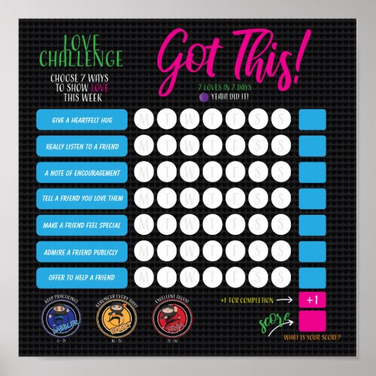 FREUNDSCHAFT LIEBE HERAUSFORDERUNG POSTER (Vorne)