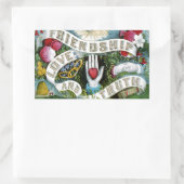 Freundschaft, Liebe und Wahrheit Rechteckiger Aufkleber (Tasche)