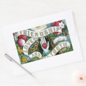 Freundschaft, Liebe und Wahrheit Rechteckiger Aufkleber (Umschlag)