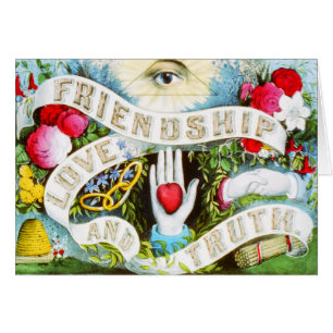 Freundschaft Liebe und Wahrheit - Vintage Art