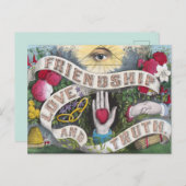 Freundschaft, Liebe, Wahrheit Vintag Postkarte (Vorne/Hinten)