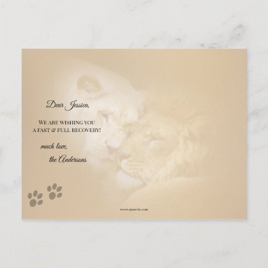 Freundschaft Lions wird bald gut Postkarte (Rückseite)