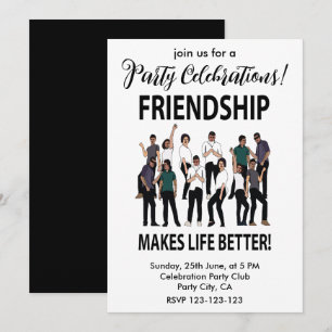 Freundschaft macht das Leben besser Freundschaftsp Einladung
