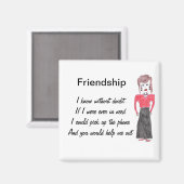 Freundschaft Magnet (Vorderseite/Rückseite)