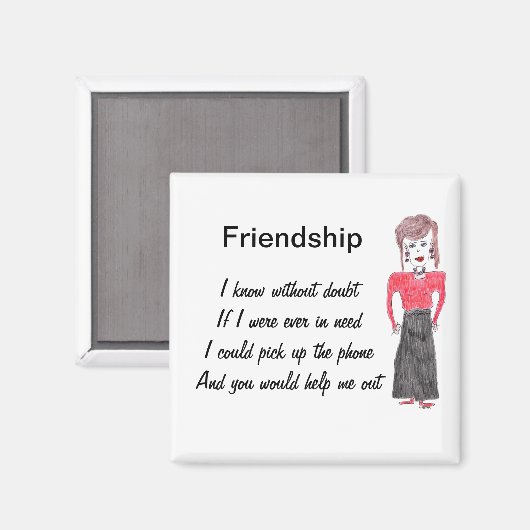 Freundschaft Magnet (Vorderseite/Rückseite)