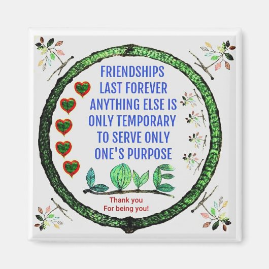 Freundschaft Magnet behalt Freunde zusammen gezoge (Vorne)