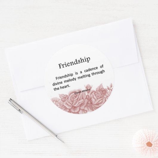 Freundschaft Melodies Runder Aufkleber (Umschlag)