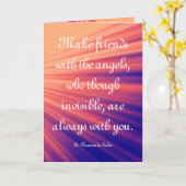 Freundschaft mit dem Angels St Francis Zitat Karte (Gelbe Blume)