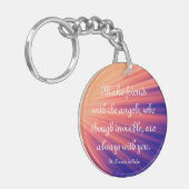 Freundschaft mit dem Angels St Francis Zitat Schlüsselanhänger (Vorderseite links)