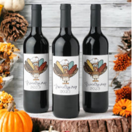 Freundschaft mit der Türkei - Neues Jahr Weinetikett